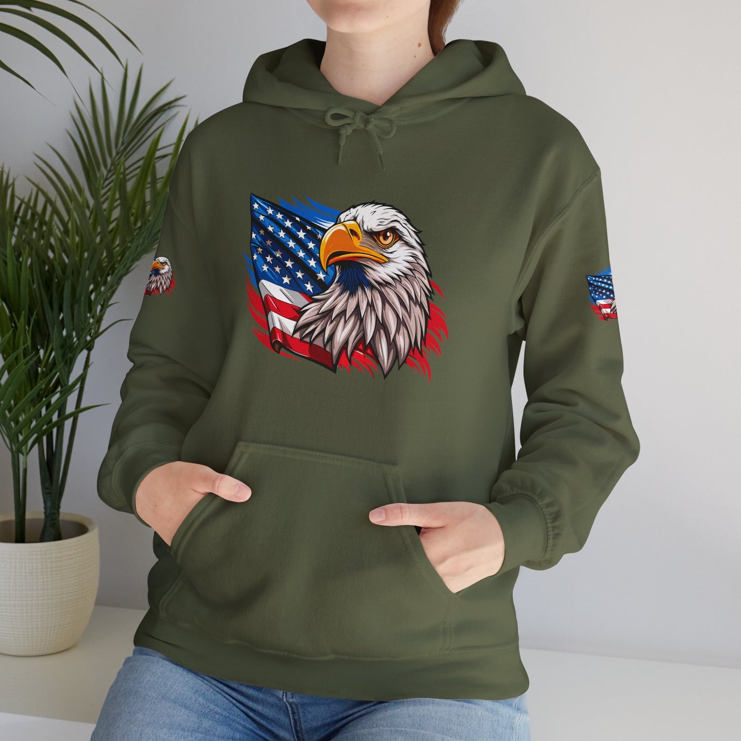 Princess Grace Patriotic Eagle Unisex Heavy Blend Hoodie