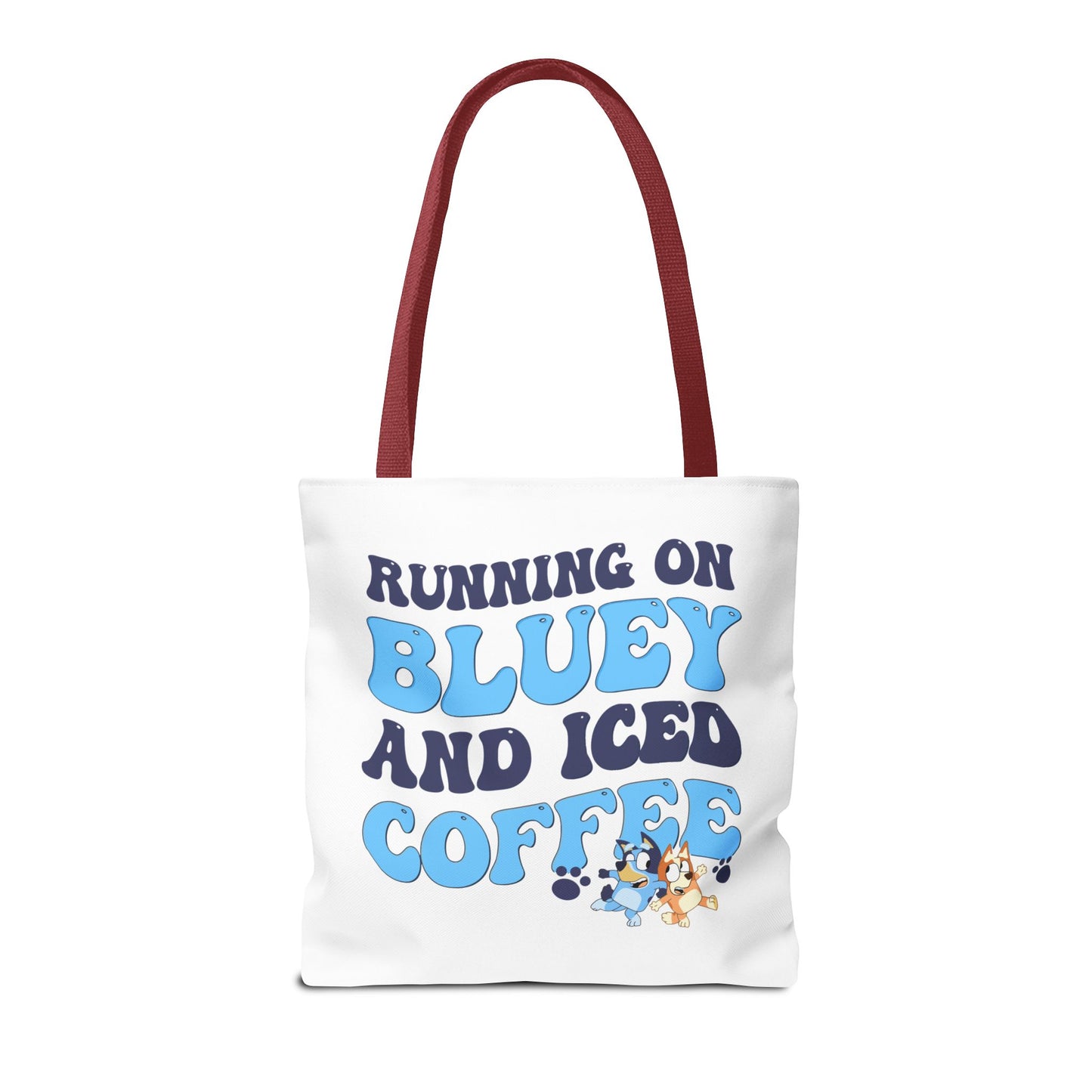 Princess Grace Running on Bluey and Iced Coffee Tote Bag