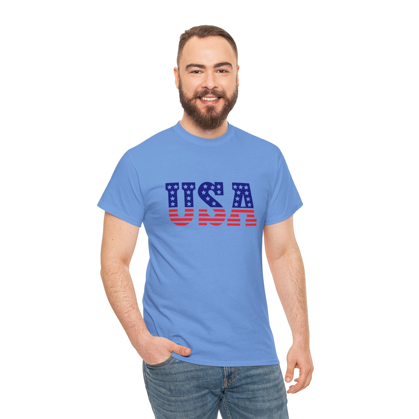 Princess Grace Patriotic USA Unisex Heavy Cotton Tee Comfortable Independence Day Apparel