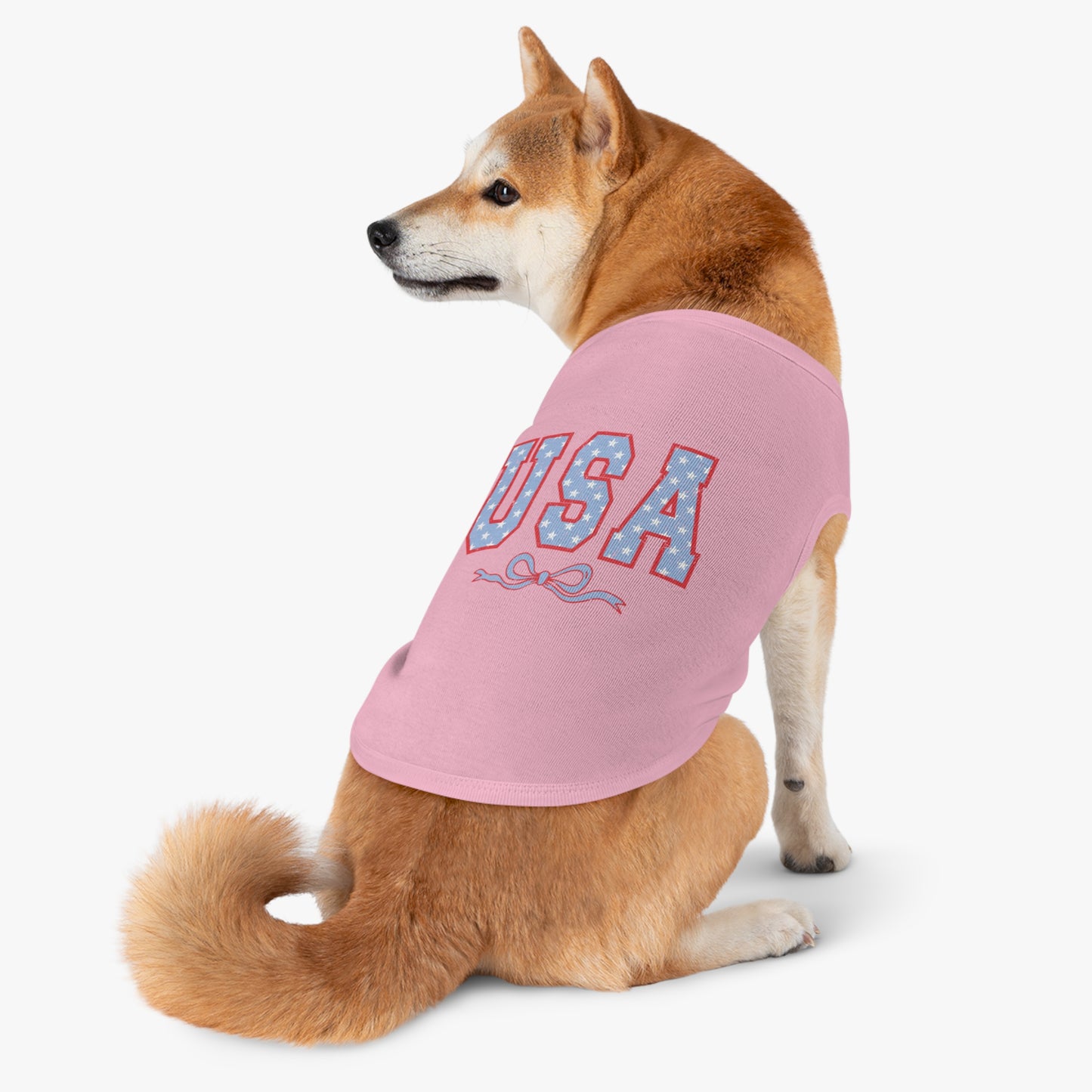 Princess Grace USA Stars Pet Tank Top Patriotic Dog Apparel for 4th of July & Independence Day