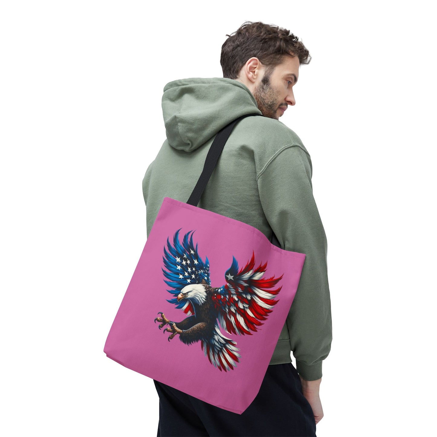 Princess Grace Patriotic Eagle Tote Bag USA Flag Design for Independence Day Celebrations