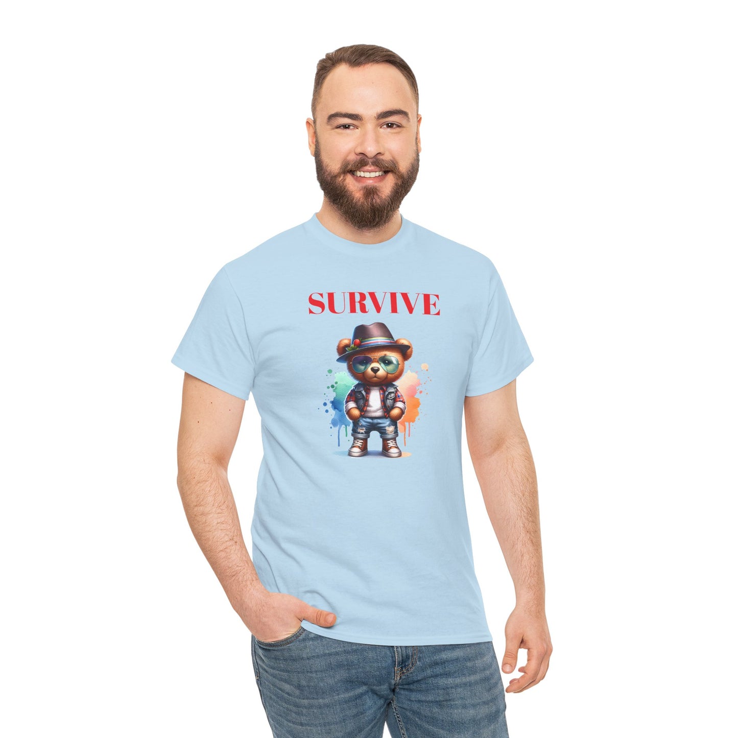 Princess Grace Survive Graphic Unisex Heavy Cotton Tee Fun and Bold Design for Adventurers