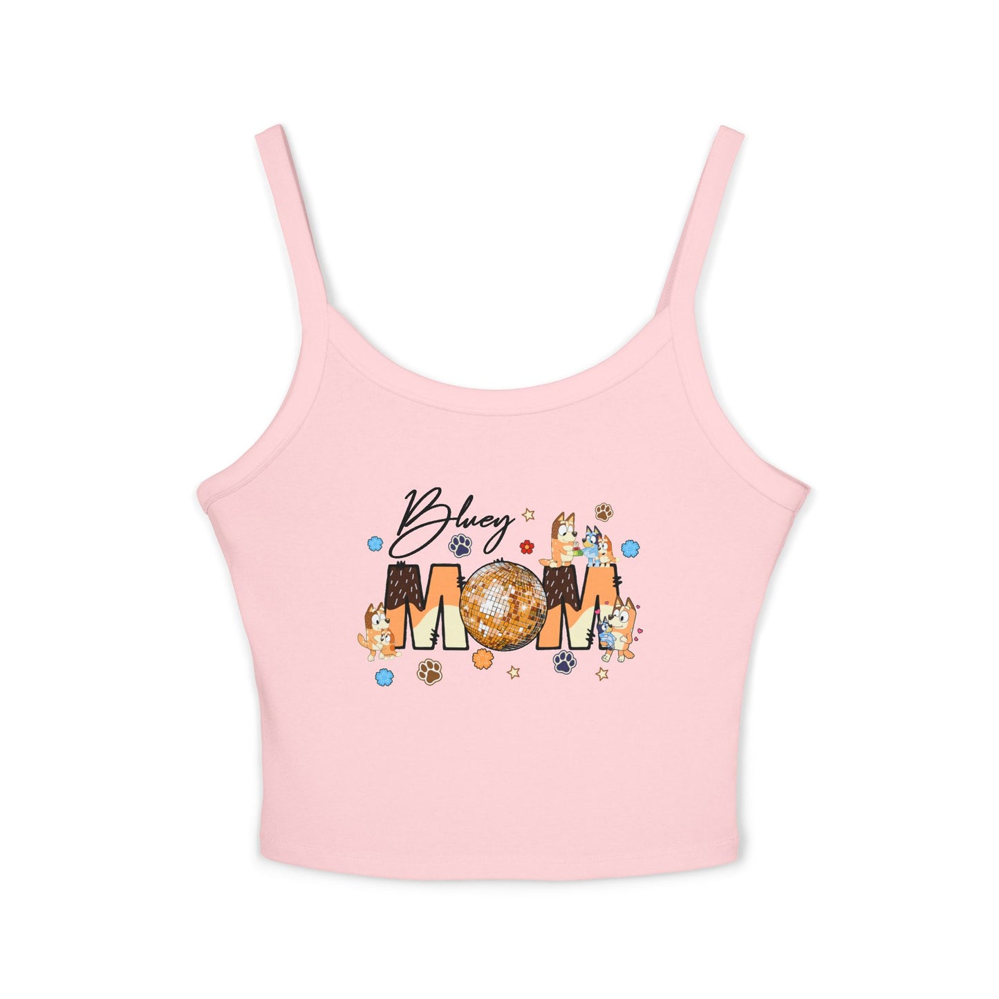 Princess Grace Bluey Mom Spaghetti Strap Tank Top Cute & Comfortable Summer Wear