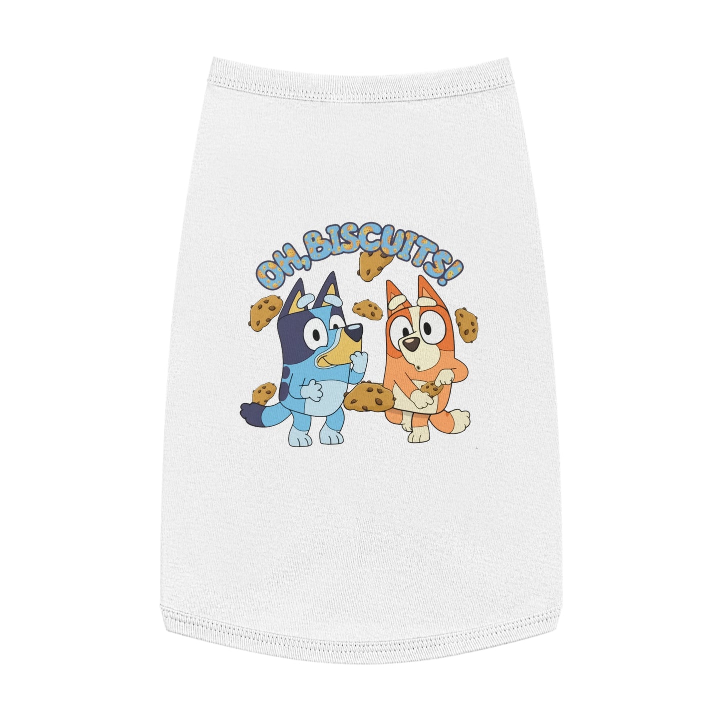 Princess Grace BLUEY Funny Pet Tank Top with 'Oh, Biscuits!' Design Perfect for Dog Lovers