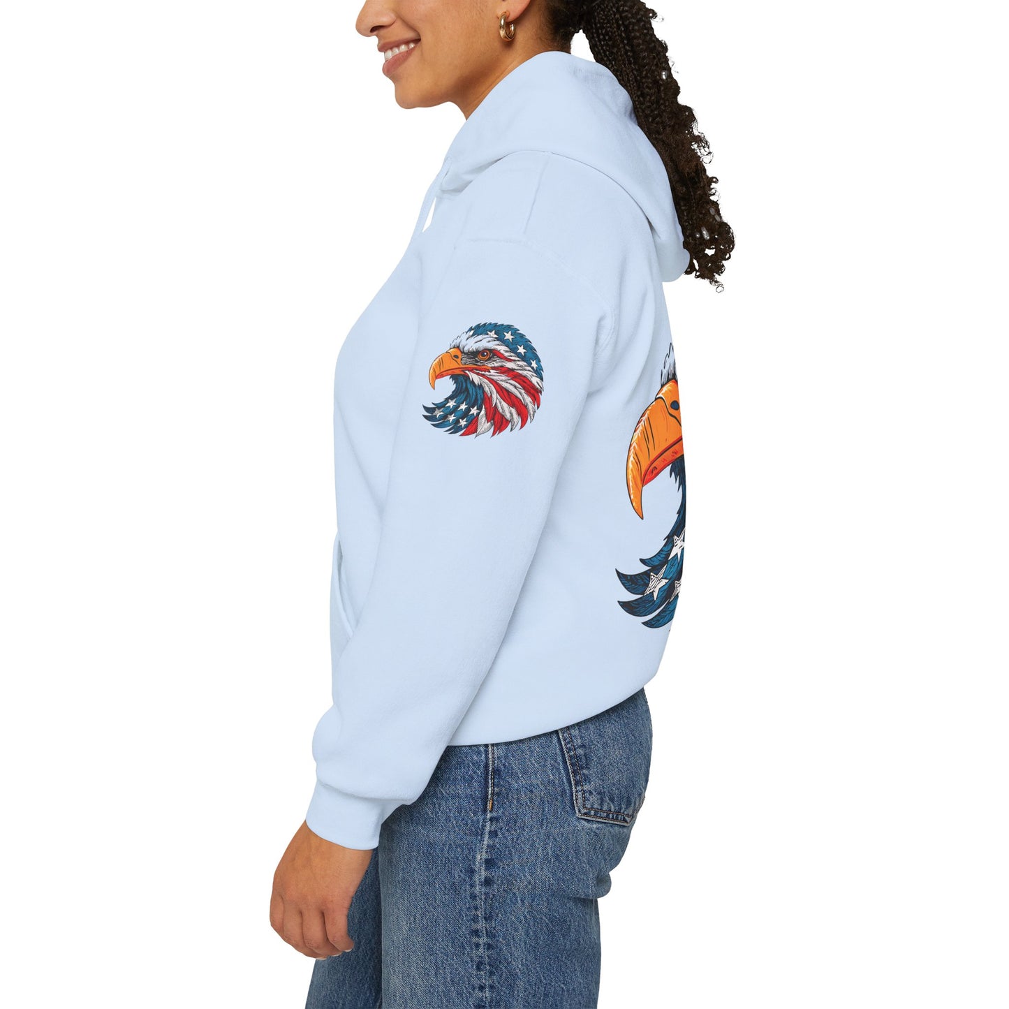 Princess Grace Patriotic Eagle Hoodie Unisex Heavy Blend Sweatshirt