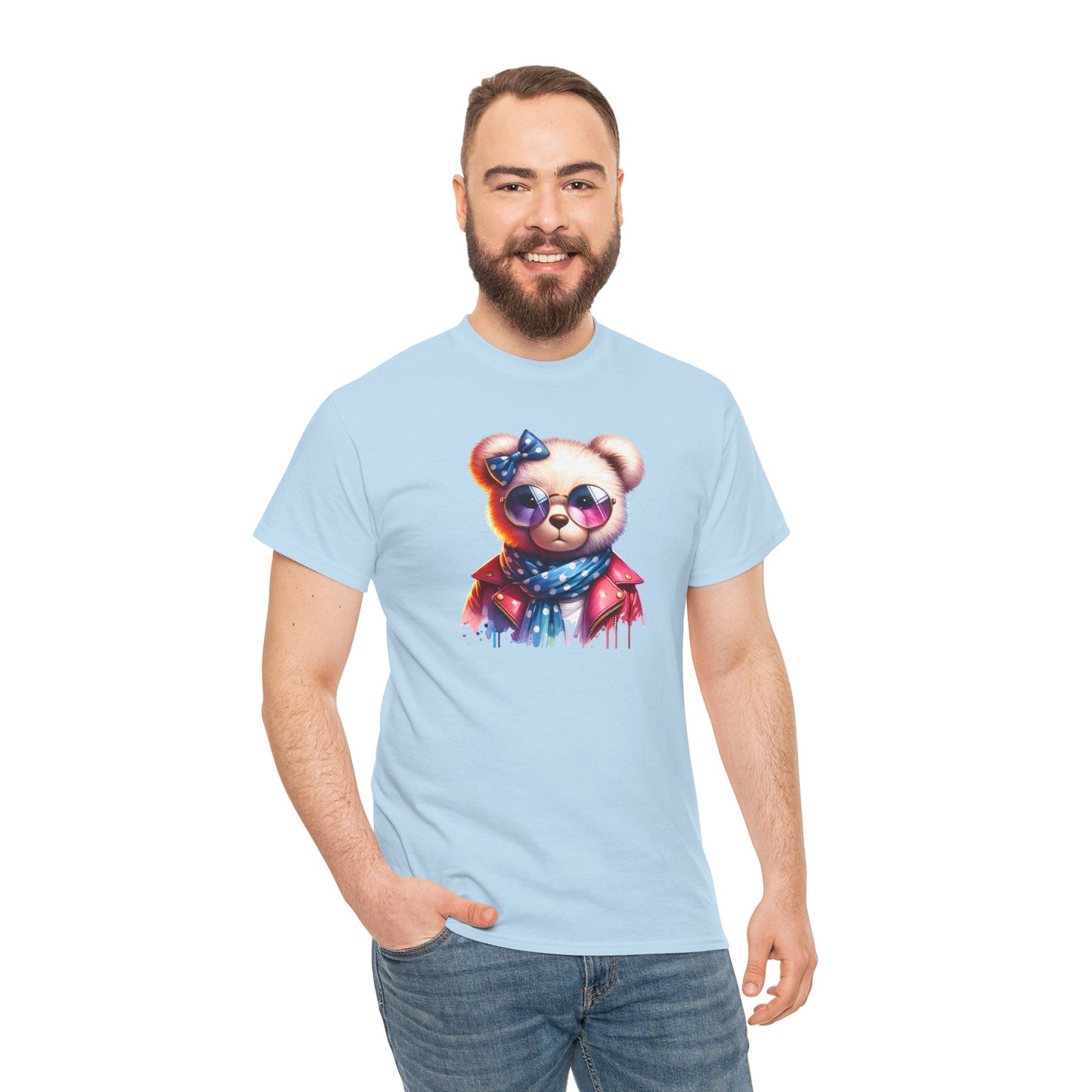Princess Grace Cool Bear Graphic Unisex Heavy Cotton Tee Stylish & Fun for All