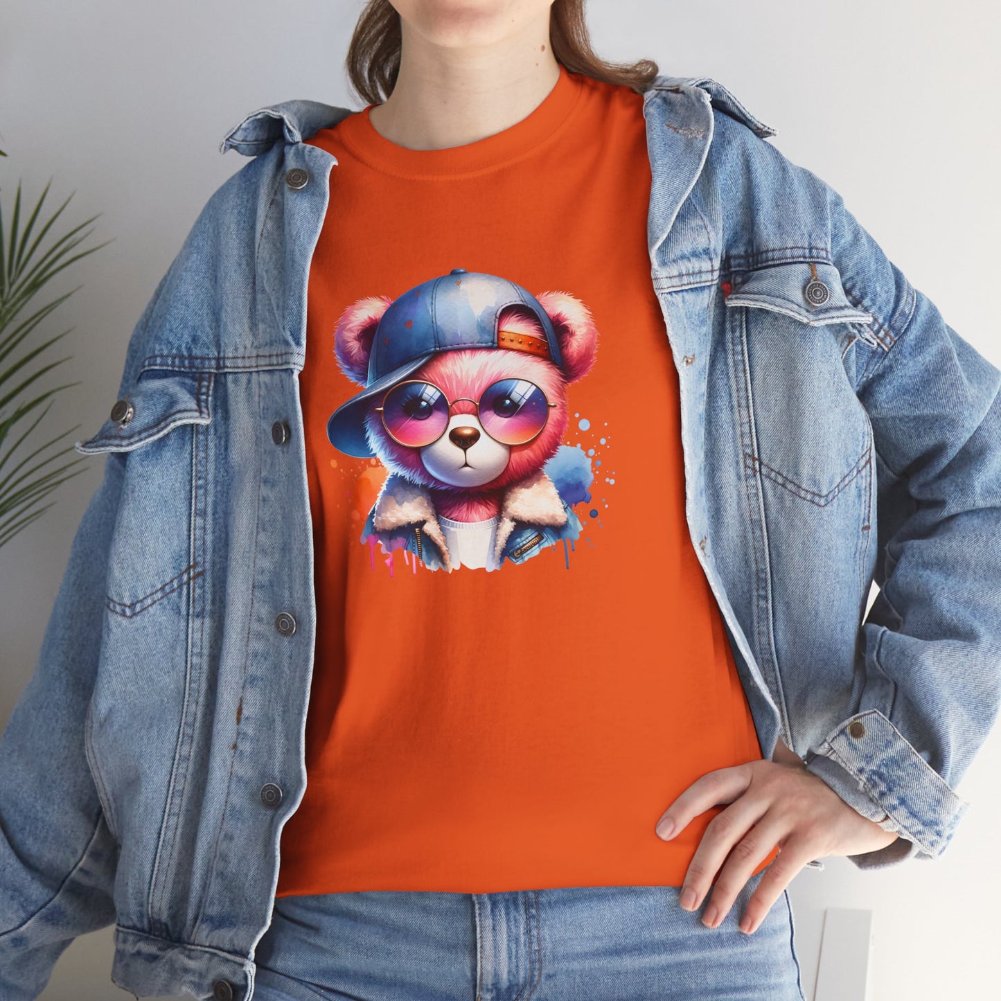 Princess Grace Cool Bear Graphic Unisex Heavy Cotton Tee Trendy Streetwear T-Shirt