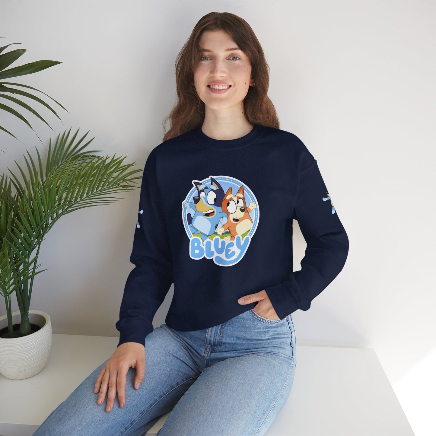 Princess Grace Bluey Friends Unisex Crewneck Sweatshirt Cozy Cartoon Apparel for Kids & Adults