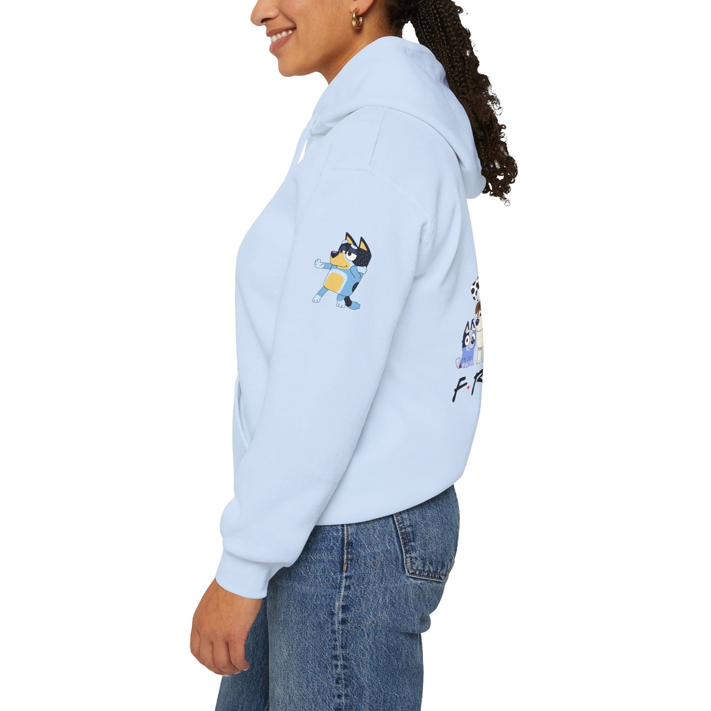 Princess Grace Bluey Unisex Heavy Blend Hooded Sweatshirt 'Friends' Cartoon Design