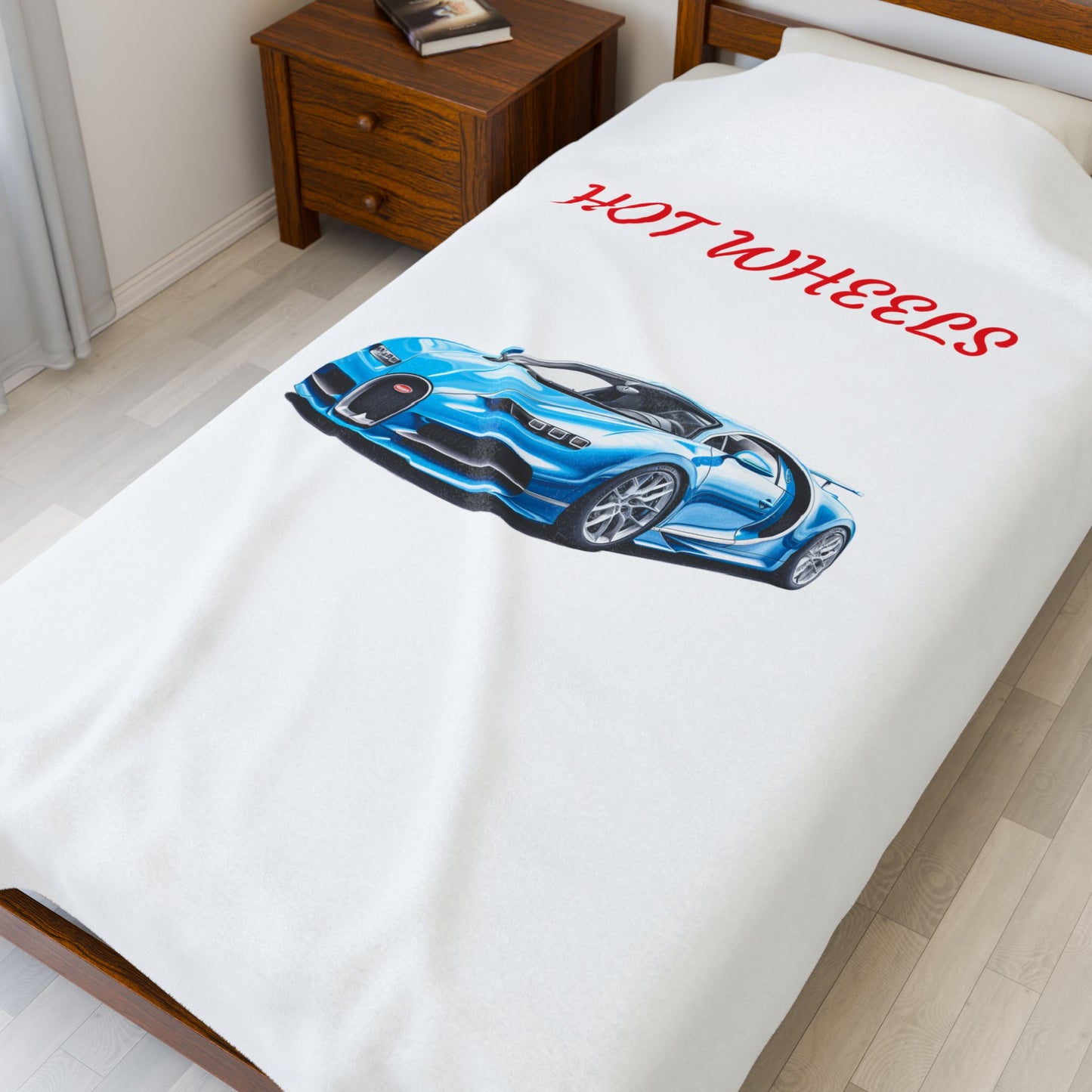 Princess Grace Hot Wheels Velveteen Plush Blanket Cozy Car Themed Throw for Kids and Racing Fans