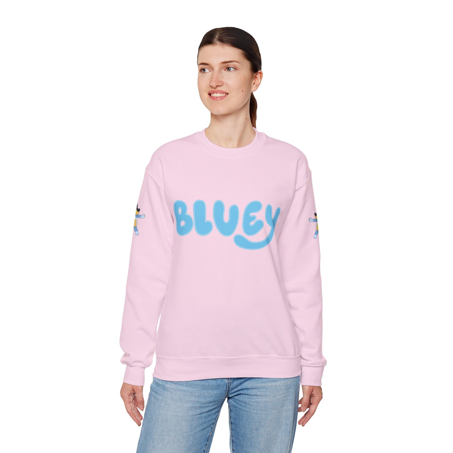 Princess Grace Bluey Unisex Crewneck Sweatshirt Cozy Cartoon Apparel for Kids and Adults