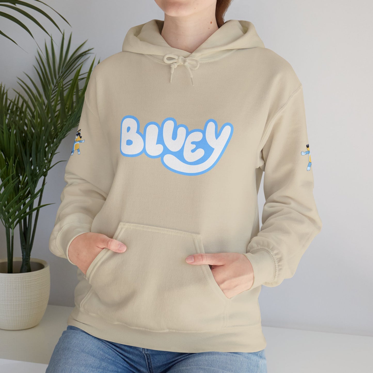 Princess Grace Bluey Unisex Heavy Blend Hoodie Cozy Cartoon Sweatshirt for Kids & Adults