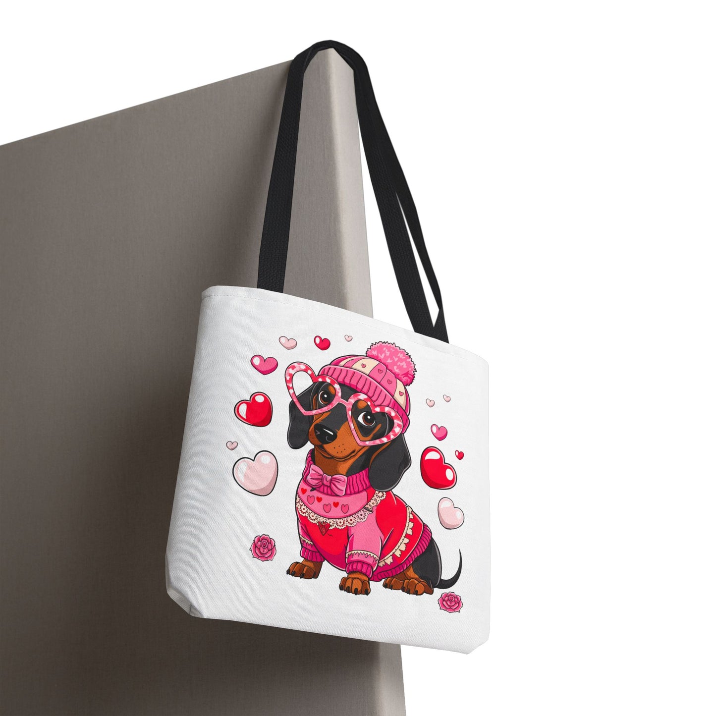 Princess Grace Cute Dog Love Tote Bag Perfect Gift for Dog Lovers on Valentine's Day