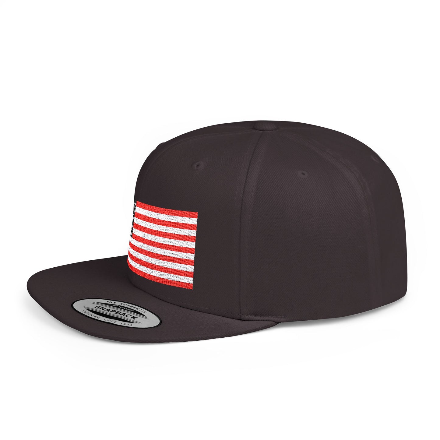 Princess Grace Patriotic Flat Bill Snapback Hat American Flag Design