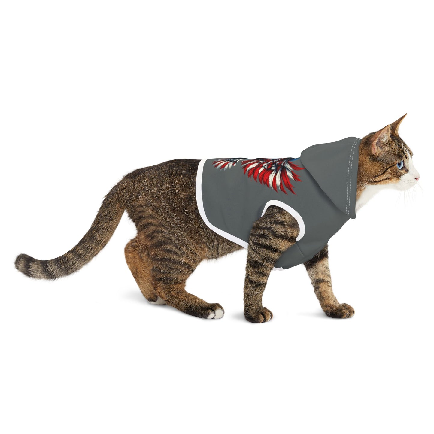 Princess Grace Patriotic Eagle Pet Hoodie Cozy Dog Apparel for Celebrations