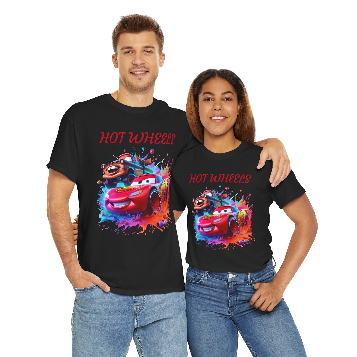 Princess Grace Cool Cars Unisex Heavy Cotton Tee Hot Wheels Graphic Tee for Kids and Adults