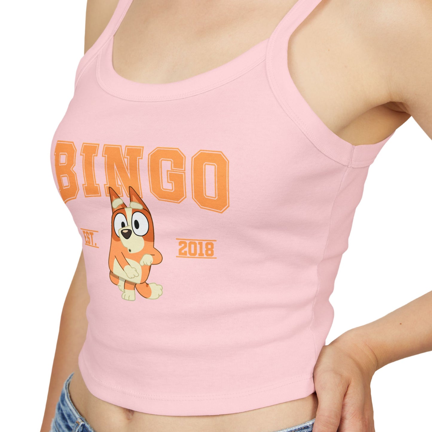 Princess Grace Bluey Fun Graphic Spaghetti Strap Tank Top