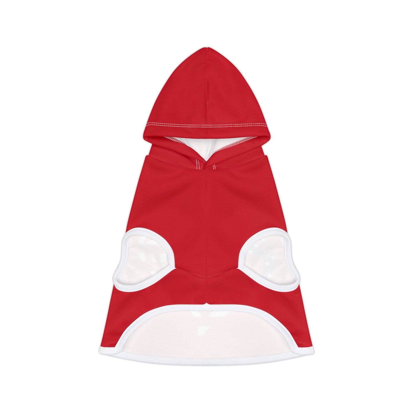 Princess Grace Red Heart American Flag Pet Hoodie Perfect for Patriotic Celebrations