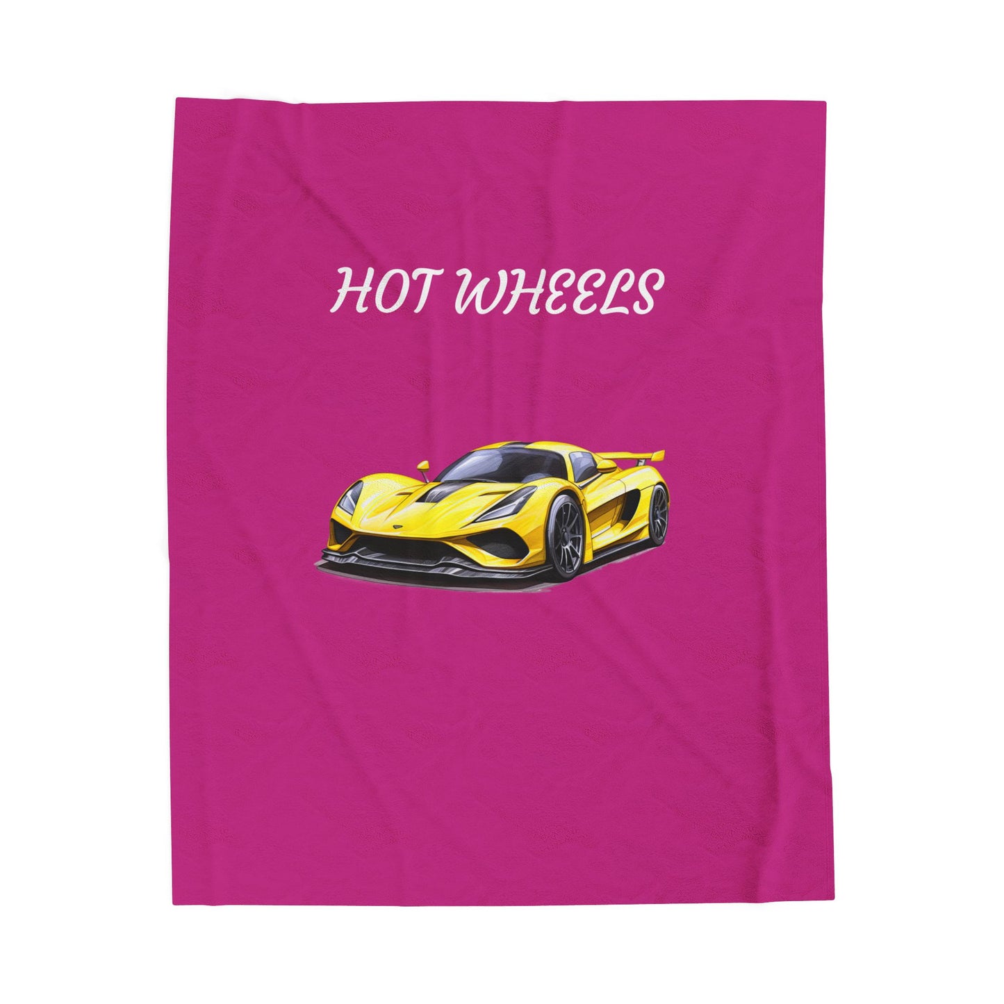 Princess Grace Hot Wheels Velveteen Plush Blanket for Car Lovers Cozy Throw for Kids and Adults