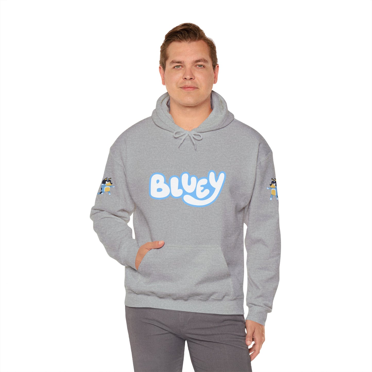Princess Grace Bluey Unisex Heavy Blend Hoodie Cozy Cartoon Sweatshirt for Kids & Adults