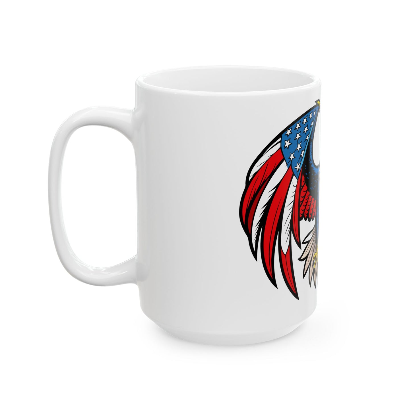 Princess Grace Patriotic Eagle Ceramic Mug 11oz & 15oz Sizes