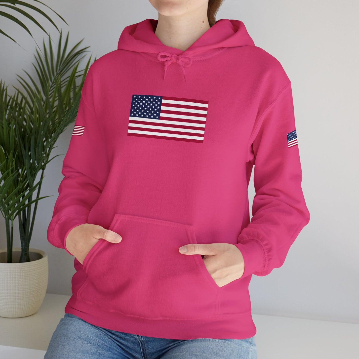 Princess Grace Patriotic American Flag Hoodie Unisex Heavy Blend Sweatshirt