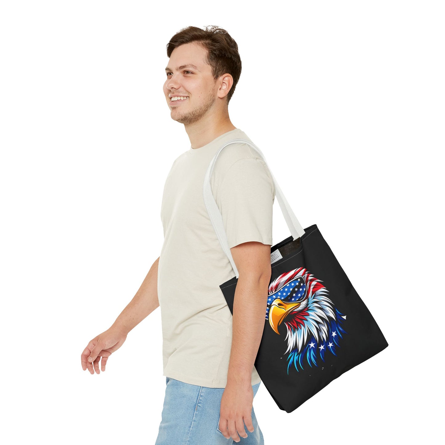 Princess Grace Patriotic Eagle Tote Bag USA Flag Design, Perfect for Independence Day & Everyday Use