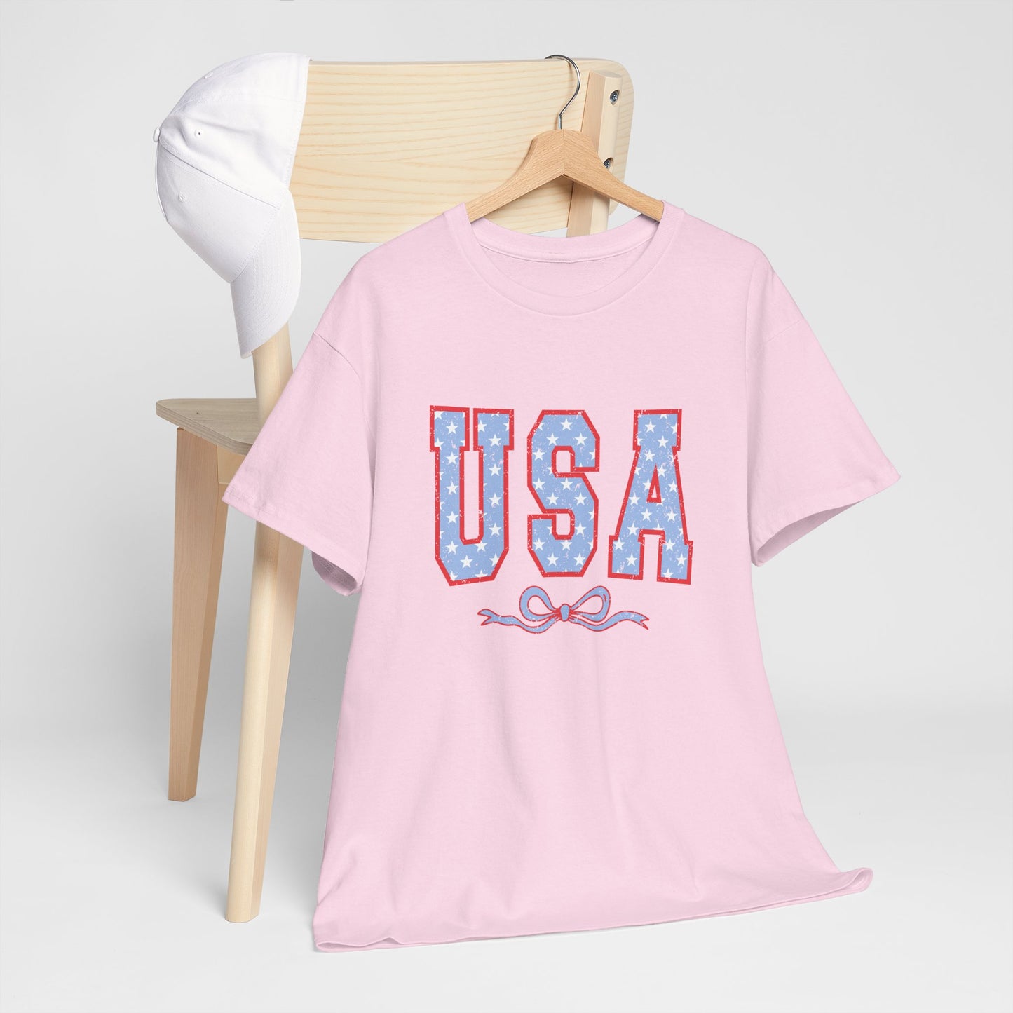 Princess Grace USA Patriotic Unisex Heavy Cotton Tee Perfect for Independence Day Celebrations
