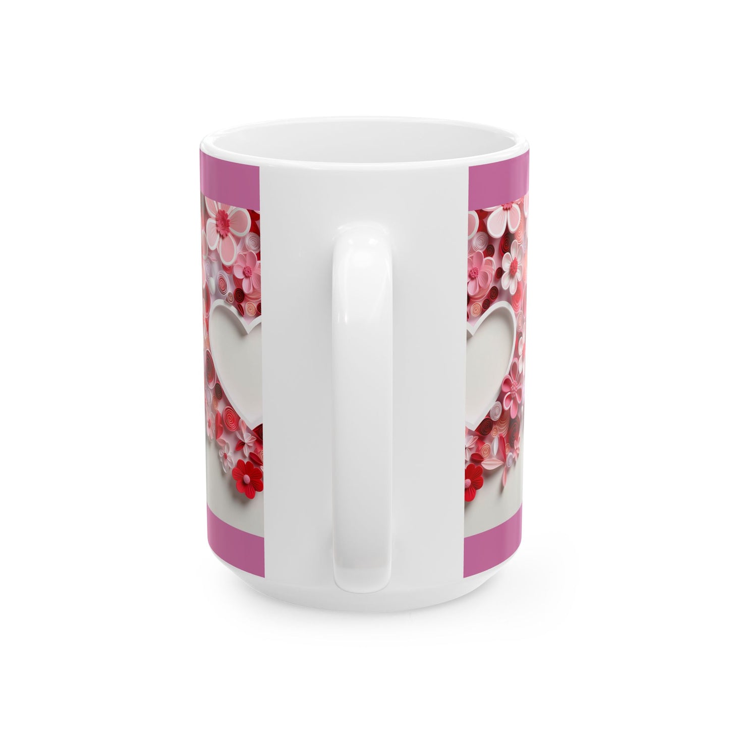 Princess Grace Floral Heart Ceramic Mug Perfect Gift for Valentine's Day & Mother's Day