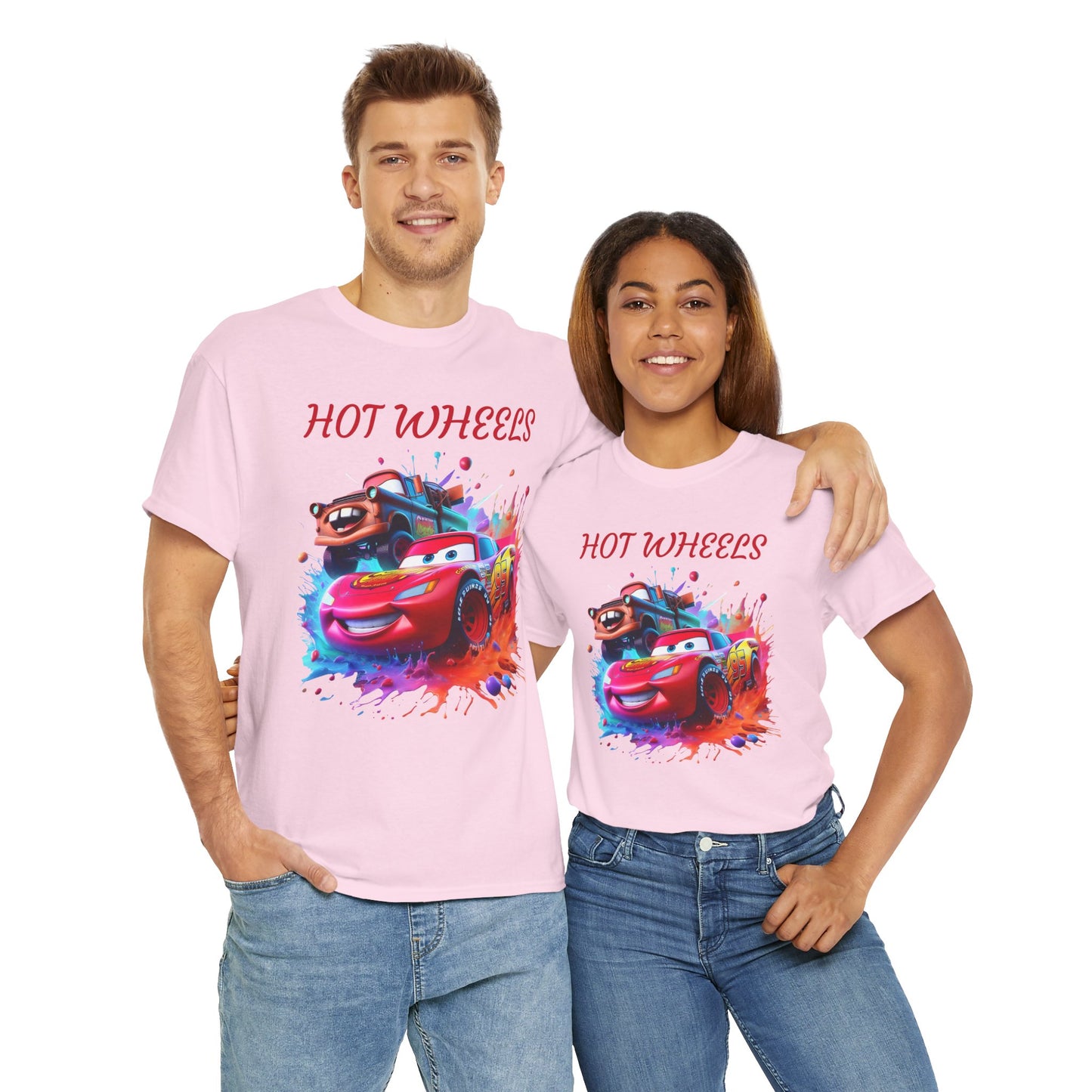 Princess Grace Cool Cars Unisex Heavy Cotton Tee Hot Wheels Graphic Tee for Kids and Adults