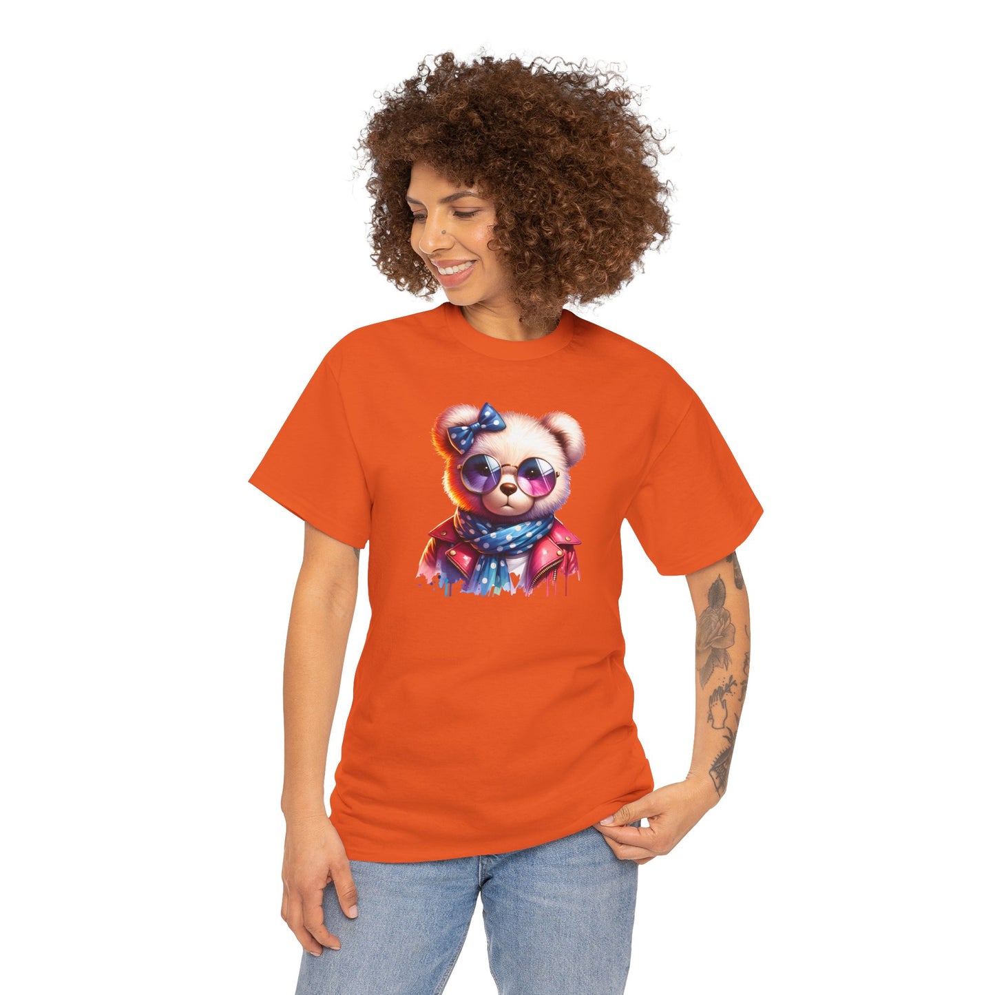 Princess Grace Cool Bear Graphic Unisex Heavy Cotton Tee Stylish & Fun for All