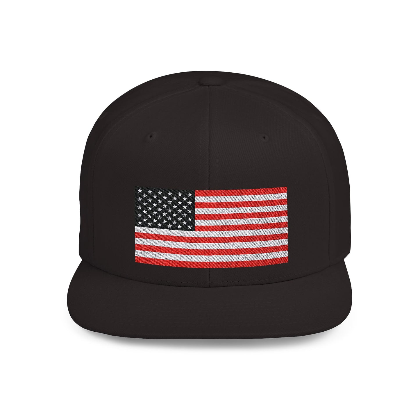Princess Grace Patriotic Flat Bill Snapback Hat American Flag Design