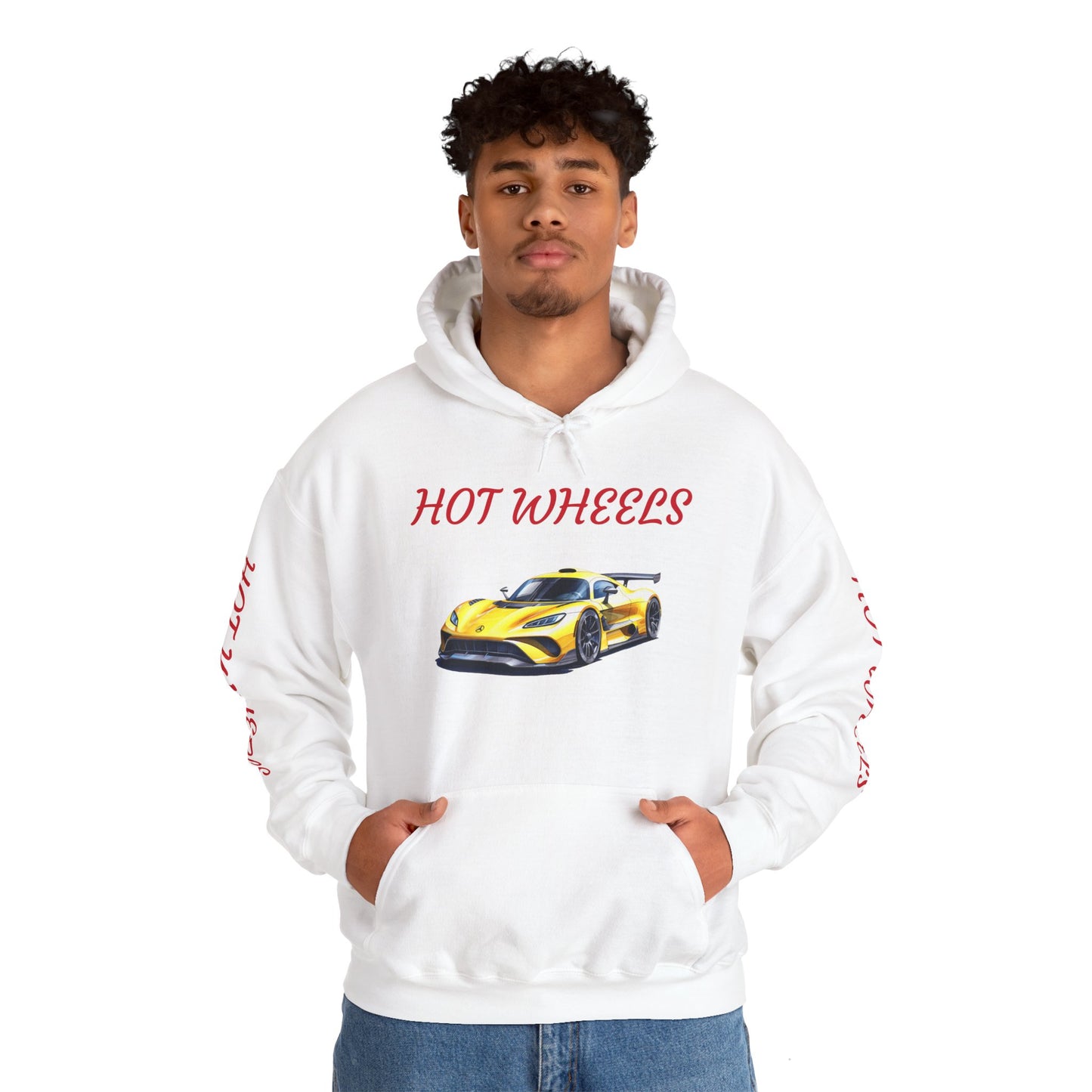 Princess Grace Hot Wheels Unisex Hooded Sweatshirt Stylish Car Graphic with Bold Text