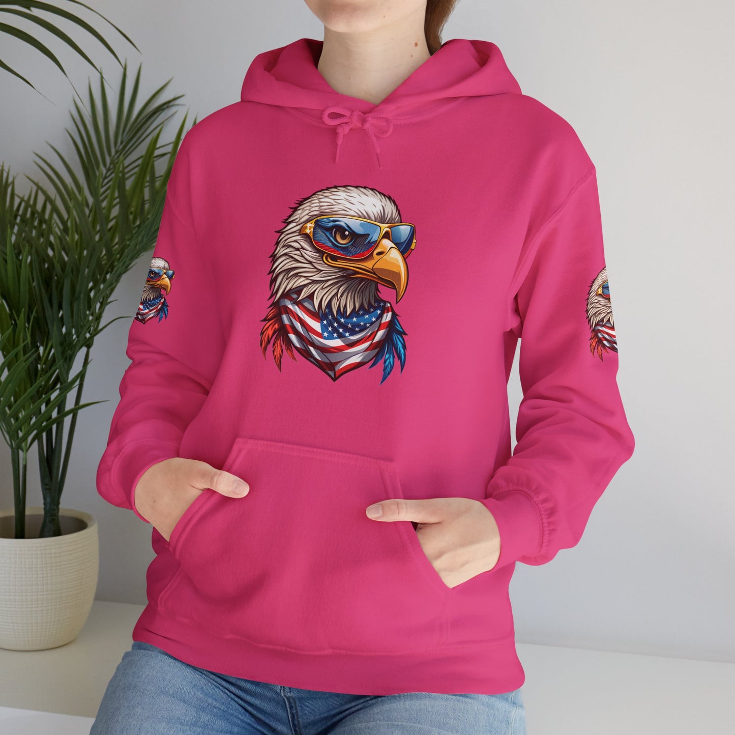 Princess Grace Patriotic American Eagle Hoodie Unisex Heavy Blend Sweatshirt