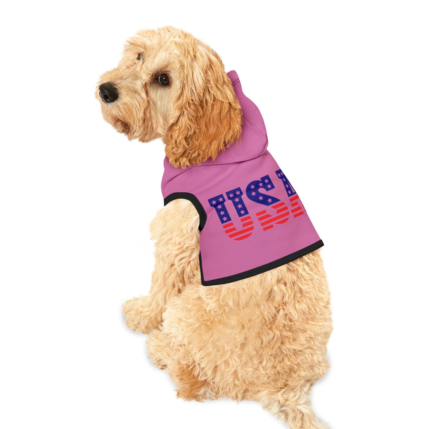 Princess Grace USA Patriotic Pet Hoodie Perfect for Fourth of July & Dog Lovers