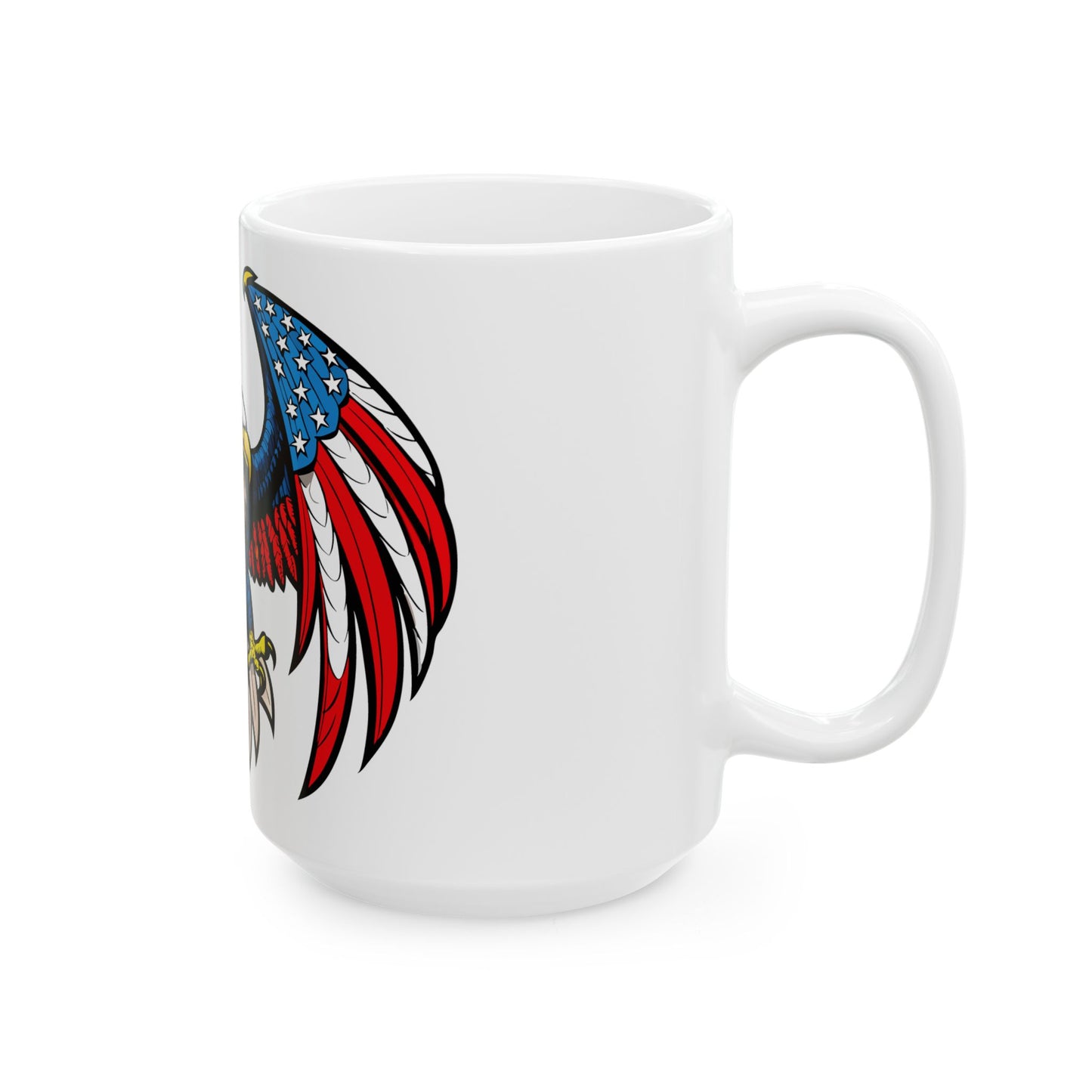 Princess Grace Patriotic Eagle Ceramic Mug 11oz & 15oz Sizes