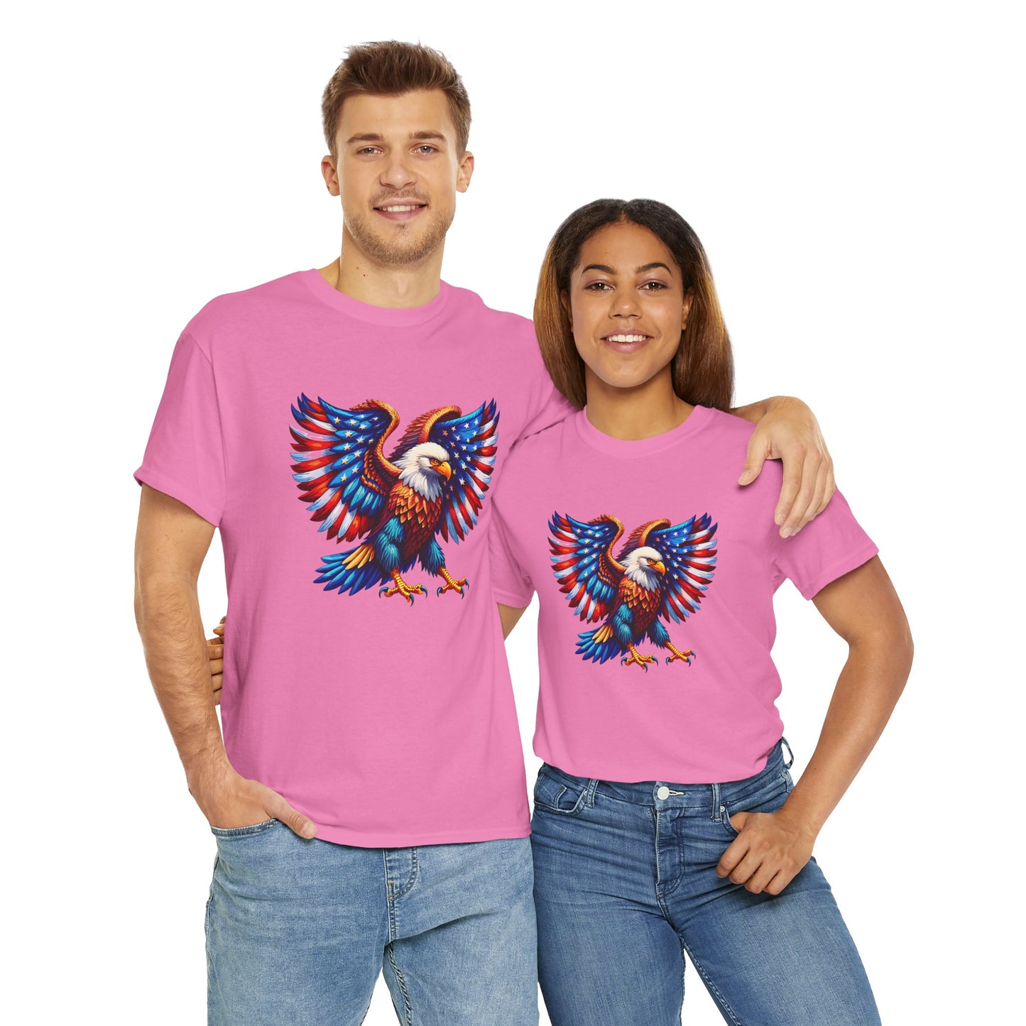 Princess Grace Patriotic Eagle Graphic Tee Unisex Heavy Cotton T-Shirt