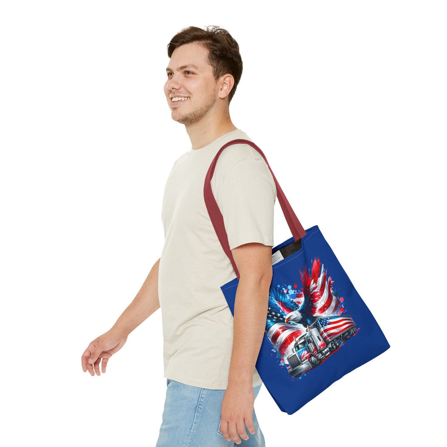 Princess Grace Patriotic Eagle Truck Tote Bag American Flag Design
