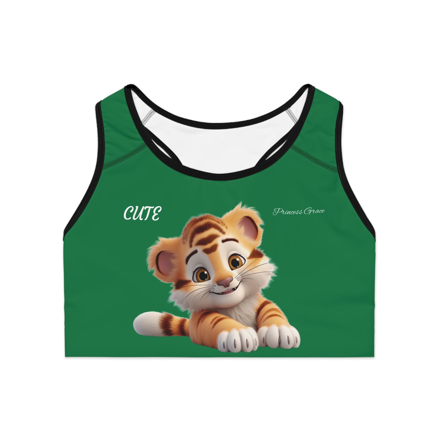 Princess Grace  Cute Tiger Sports Bra for Active Women | Comfortable Fitness Apparel