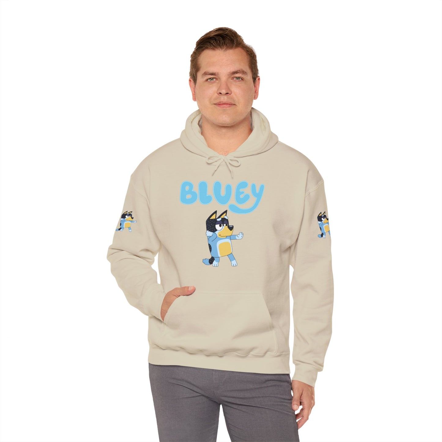 Princess Grace Cute Bluey Hoodie for Kids & Adults Unisex Heavy Blend Sweatshirt with Adorable Character Design