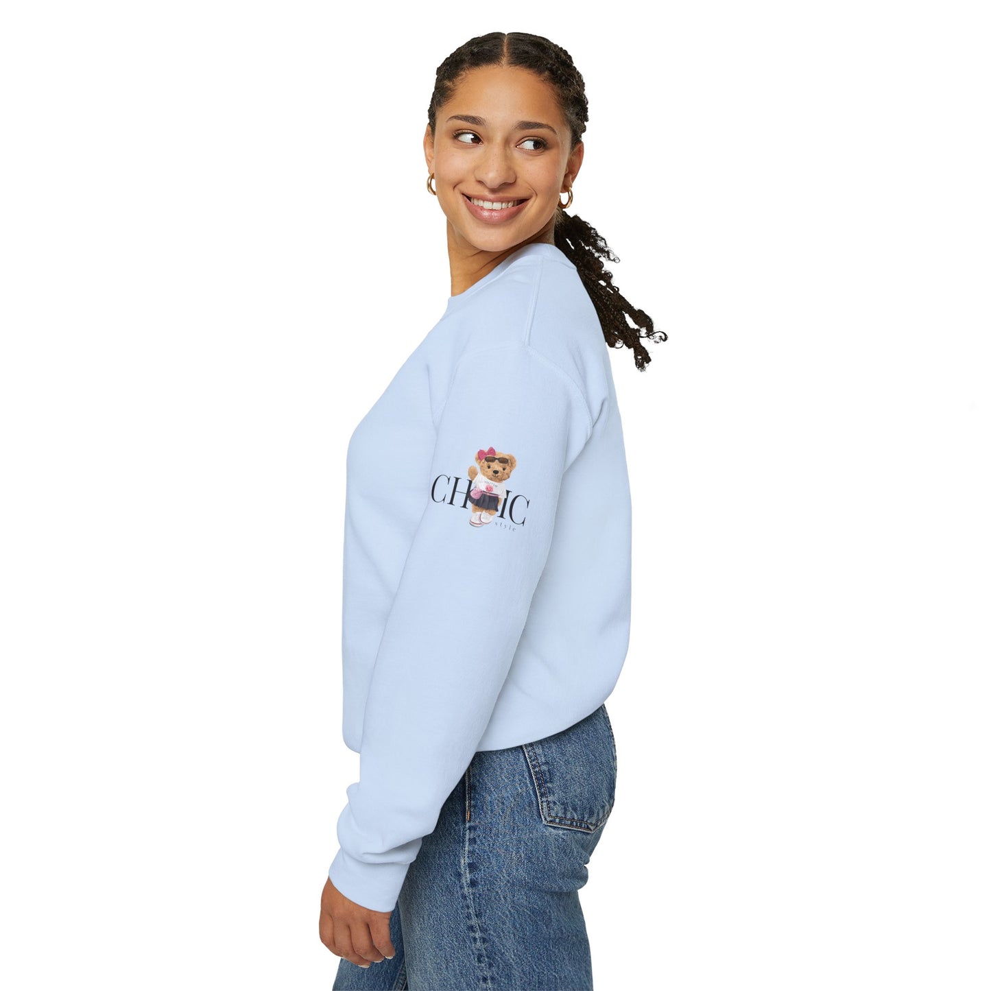 Princess Grace Chic Teddy Bear Sweatshirt Unisex Heavy Blend Crewneck