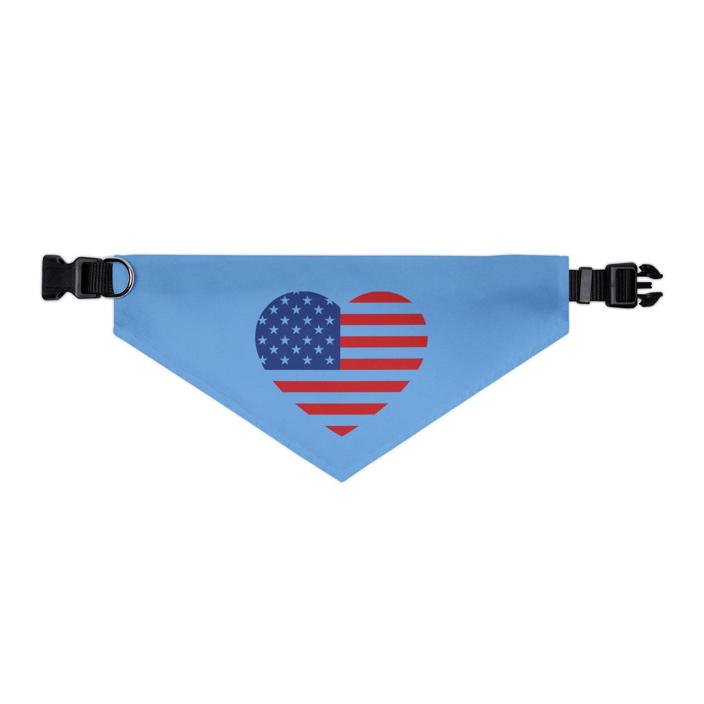 Princess Grace Patriotic Pet Bandana Collar USA Heart Design for Dogs