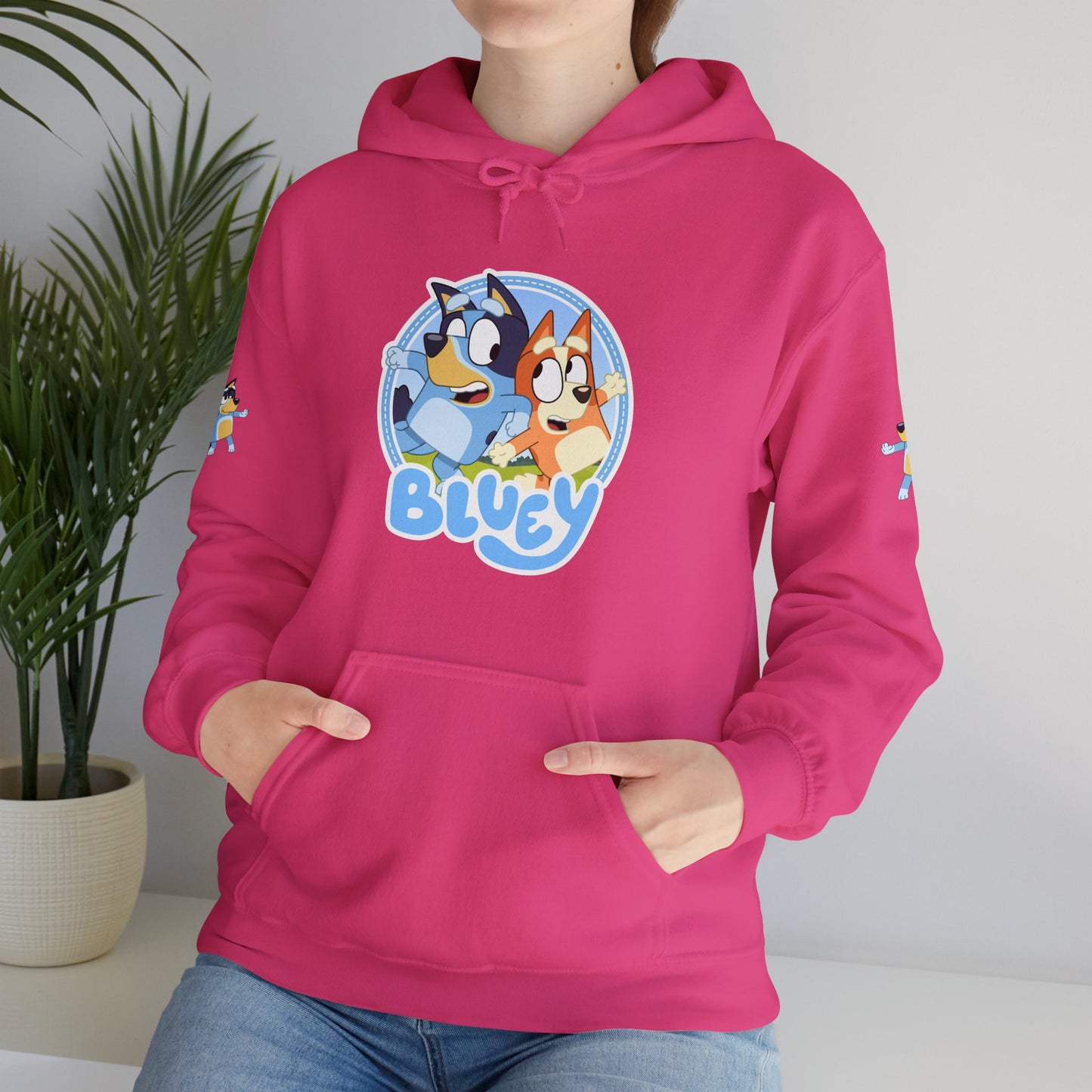 Princess Grace Bluey Unisex Heavy Blend Hoodie Cozy Cartoon Sweatshirt for Kids & Adults