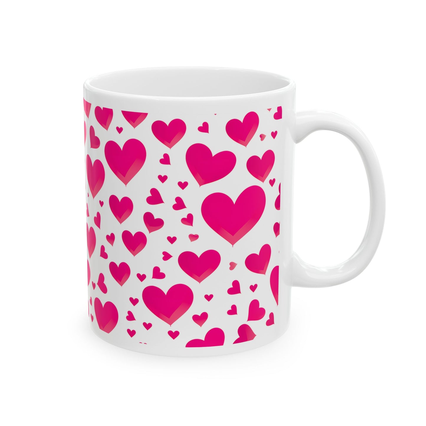 Princess Grace  Love Hearts Ceramic Mug  Perfect for Valentine's Day & Everyday Enjoyment