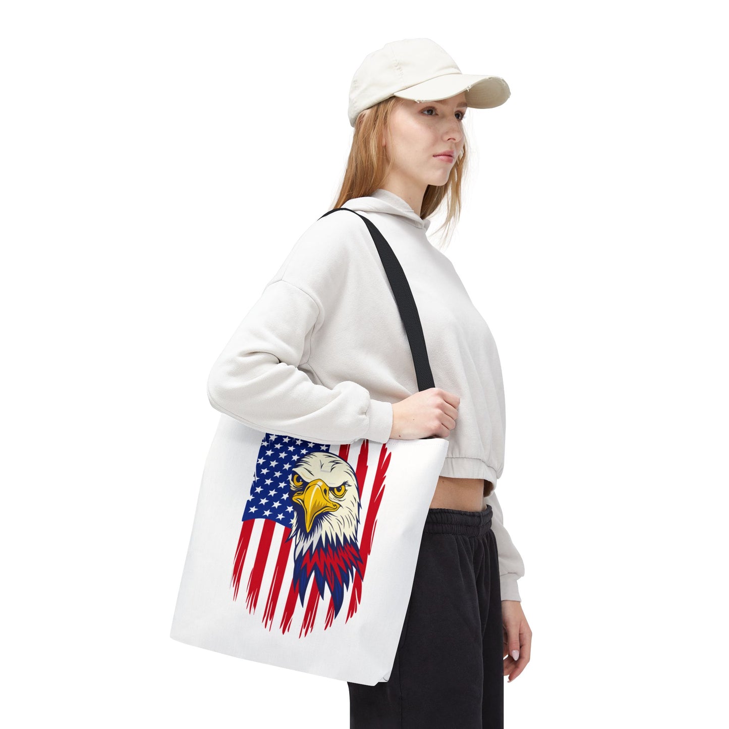 Princess Grace Patriotic Eagle Tote Bag American Flag Design