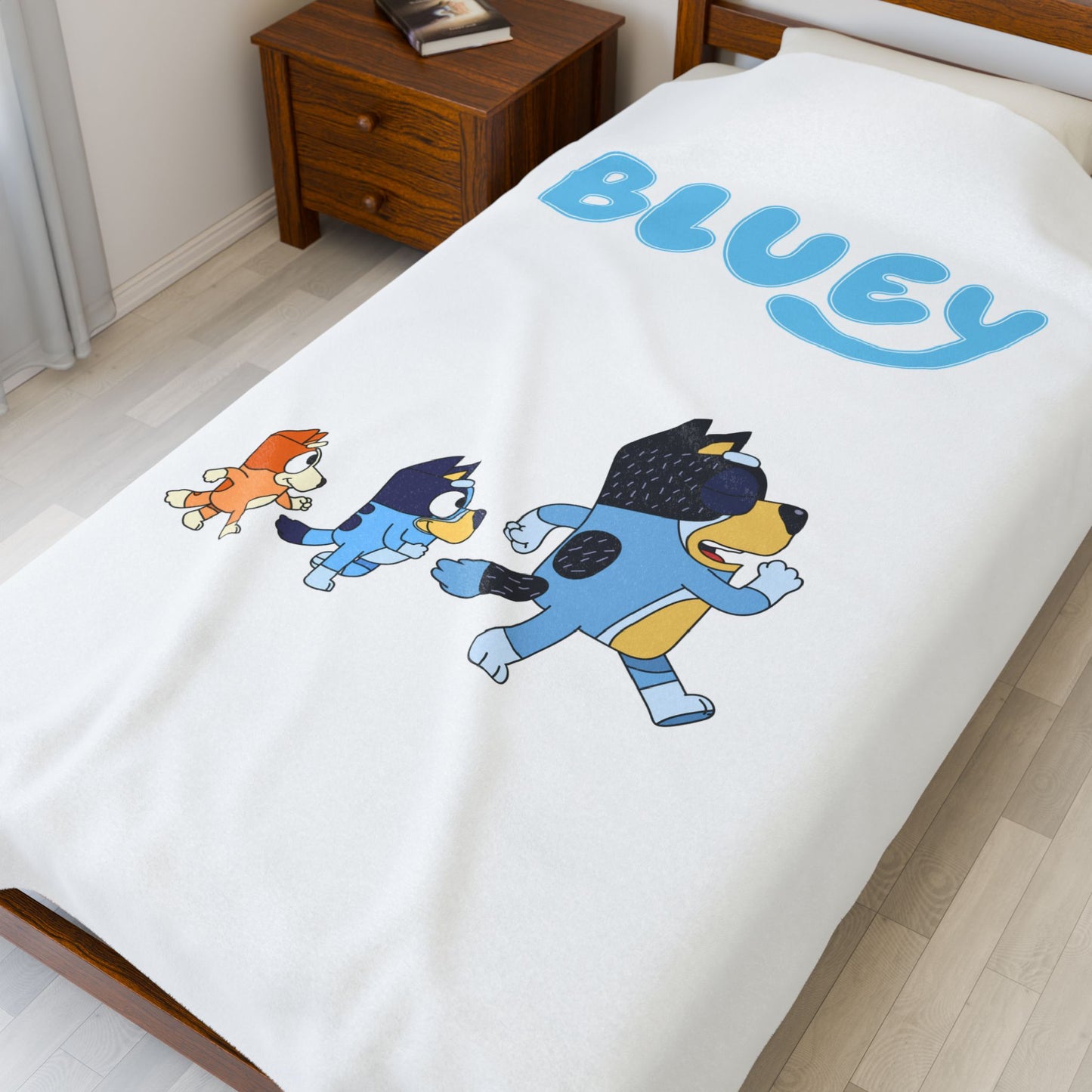 Princess Grace Bluey Velveteen Plush Blanket Cozy Kids Blanket for Comfort and Adventure