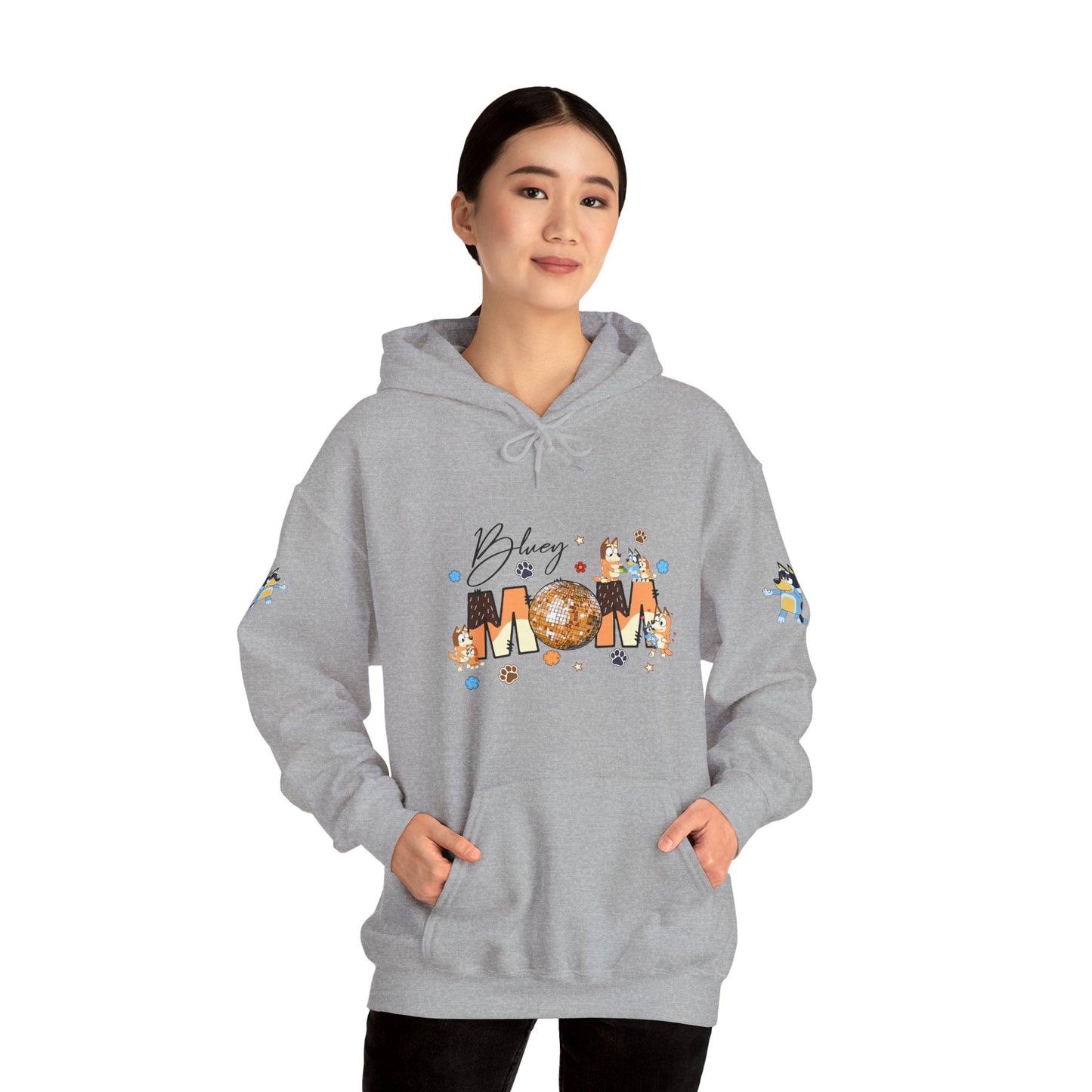 Princess Grace Bluey Blissful Mom Unisex Heavy Blend Hoodie Celebrate Motherhood with Style