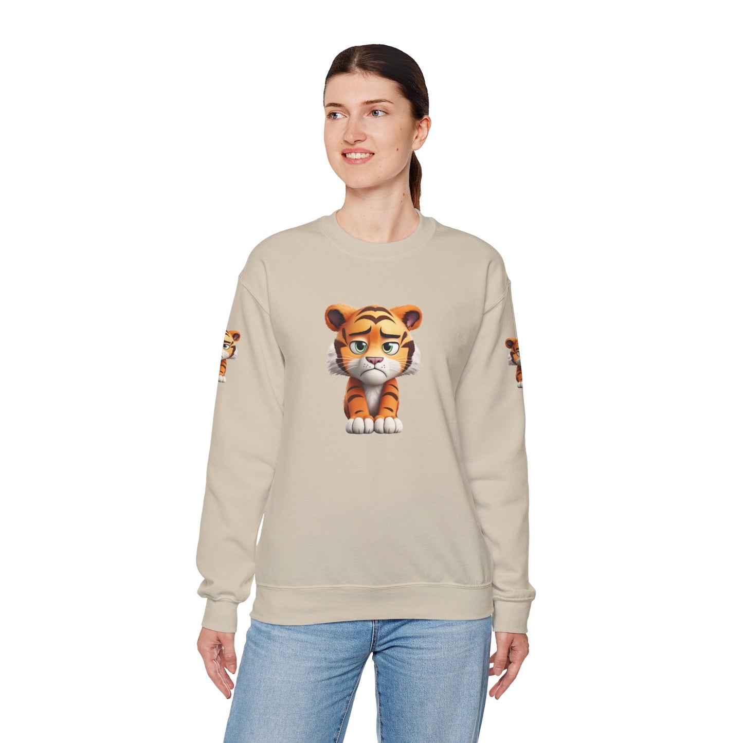 Princess Grace Cute Tiger Graphic Unisex Crewneck Sweatshirt