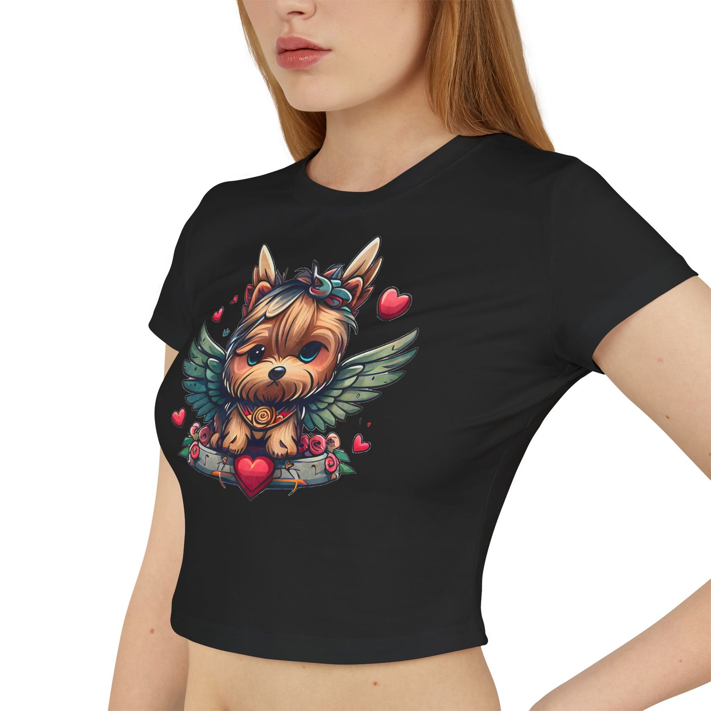 Princess Grace Cute Yorkie Graphic Baby Tee for Dog Lovers