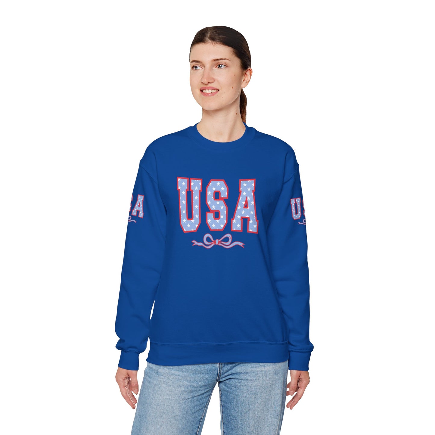 Princess Grace USA Patriotic Crewneck Sweatshirt for All Seasons